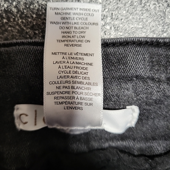 Cleo Women's Jeans Size 8 Pull-On Dark Wash Rough Cut Cuffs Ankle Glazers - Picture 8 of 13